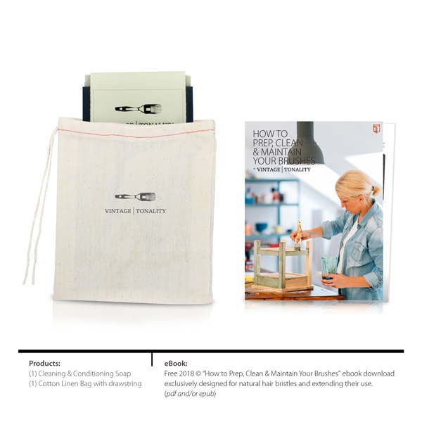 Chalk Paint Brush Bristle Cleaning and Conditioning Soap by Vintage