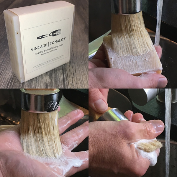 Chalk Paint Brush Bristle Cleaning and Conditioning Soap by Vintage