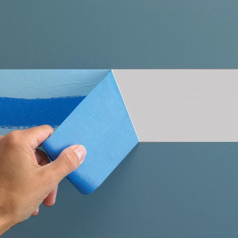 Mask section with painters tape to section off colors.