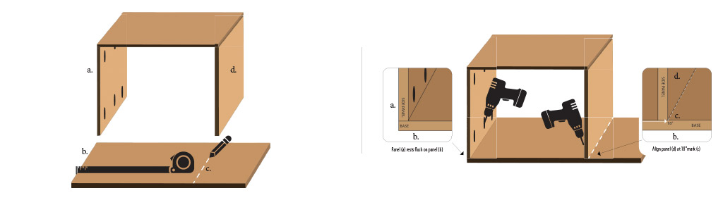 Attach the panels for a seamless look.
