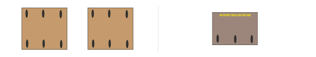 Positioning pocket holes is an important step in the build