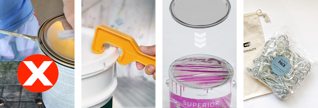 There are 3 types of paint can openers