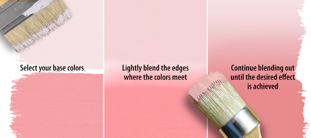 Lightly blend the colors and allow the paints to mix natural.