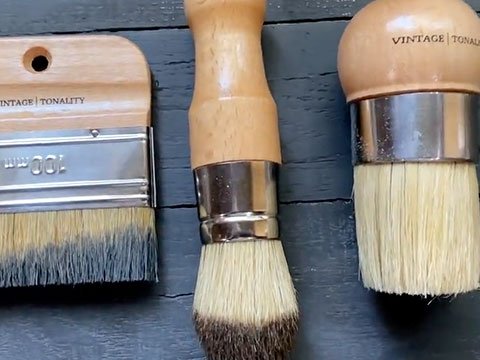 Starter Chalk Paint Brush Set by Vintage Tonality