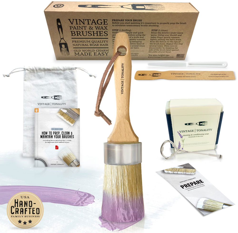 Large Chalk Paint Brush Set by Vintage Tonality