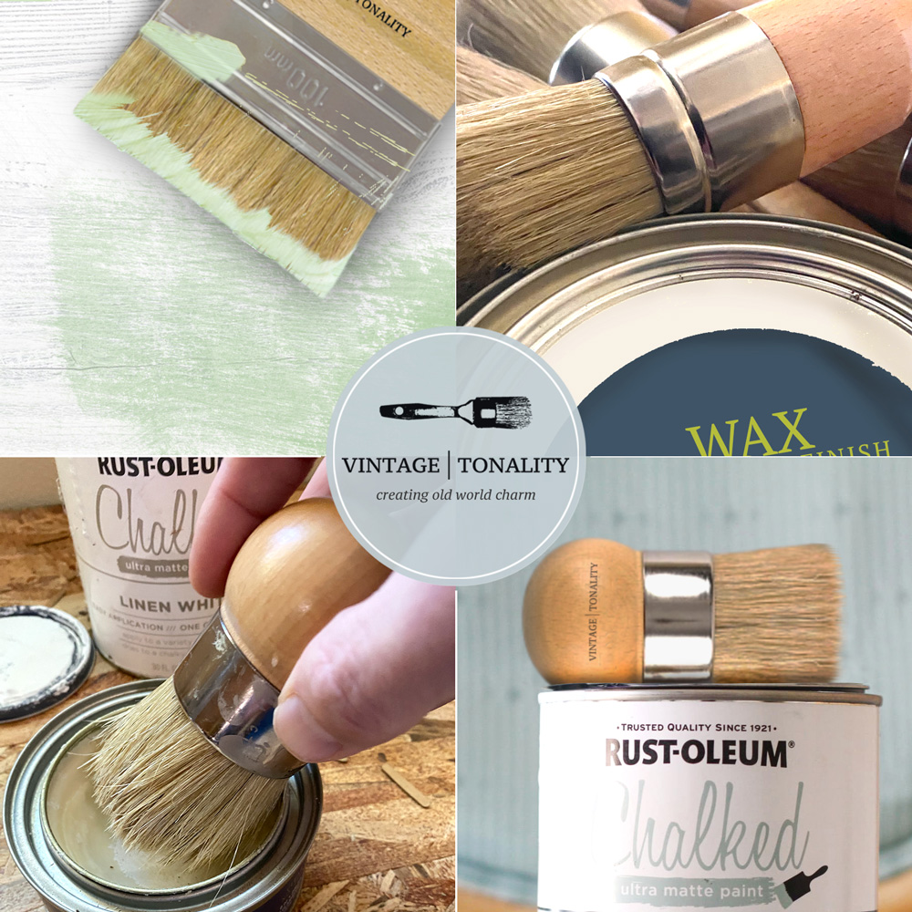 Premium Chalk Paint Brush Set with Gloves and Opener - Wax Brushes